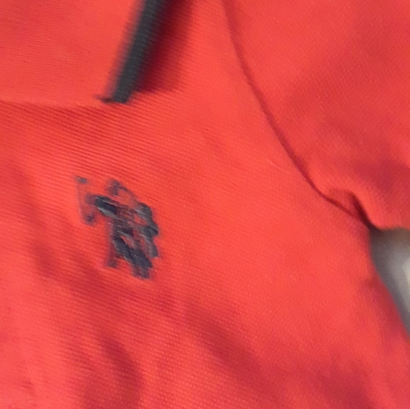 Size 3-6M U.S. Polo baby boys red and blue polo shirt - Picture 4 of 8